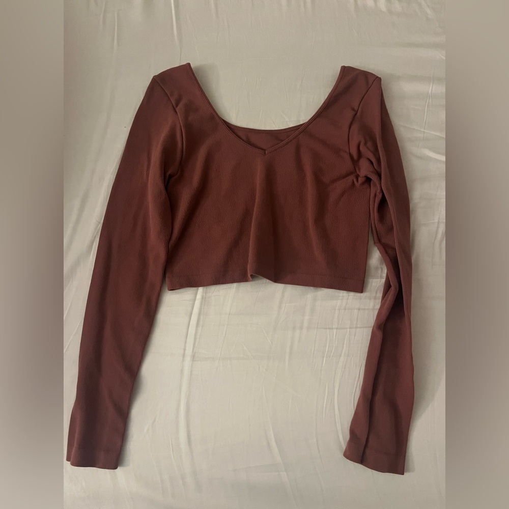 Women's Long Sleeve Crop Top